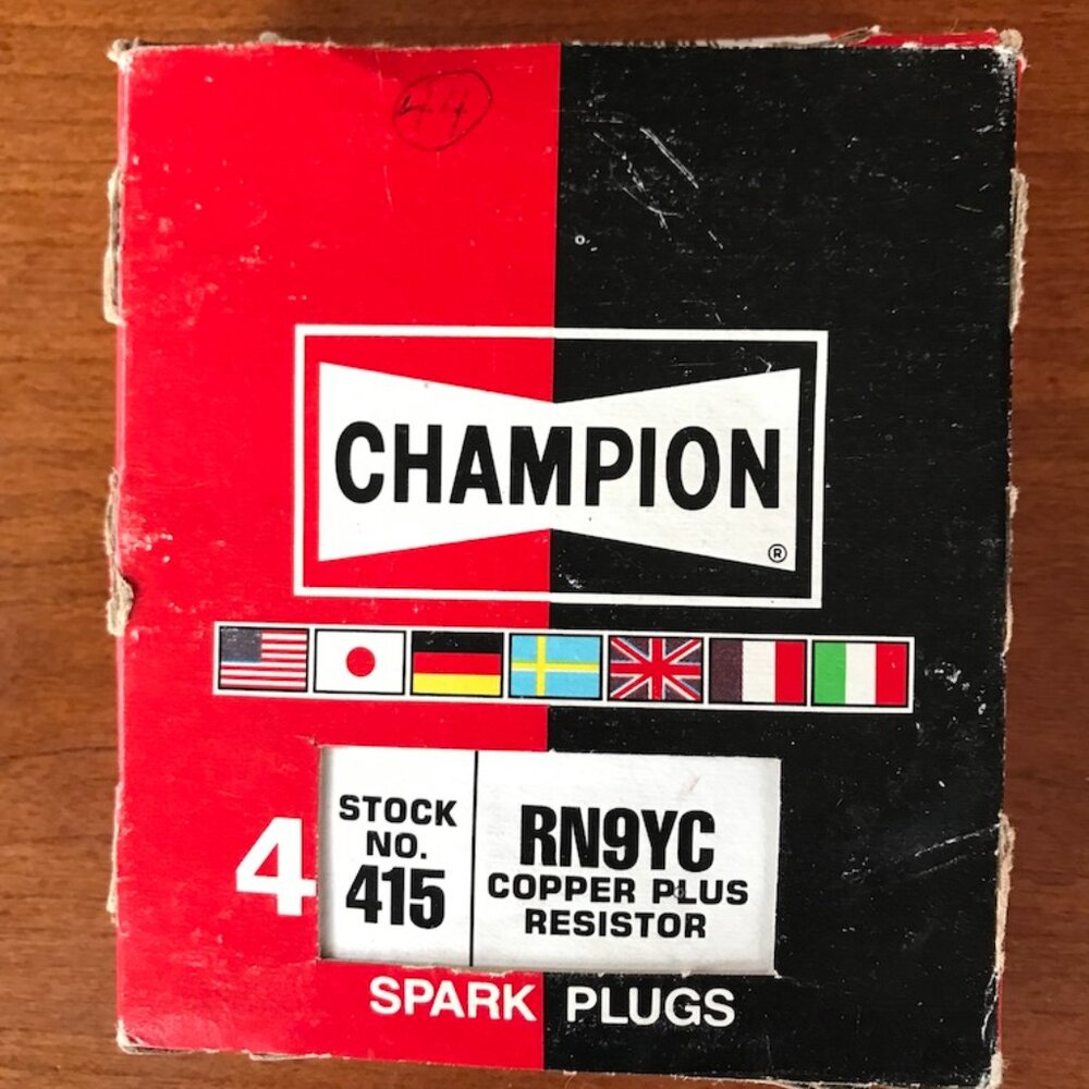 Champion Copper Plus Spark Plugs 4 - Stock No 415 RN9YC Copper Plus Resistor